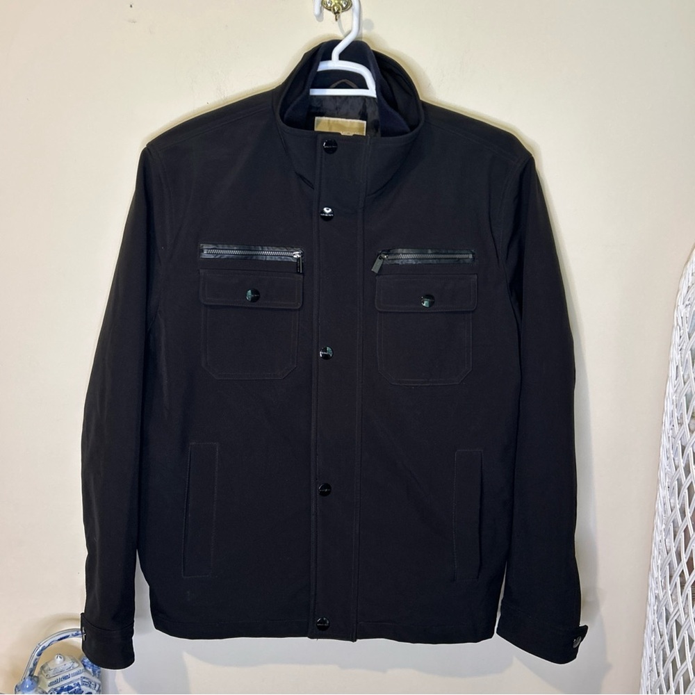 Michael Kors Bomber Jacket Coat Men’s XL Black Business Casual Lined Pockets